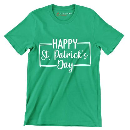 Happy St. Patrick's Day-01 - St. Patrick's Day T-Shirt-Green-S-Custom One Express