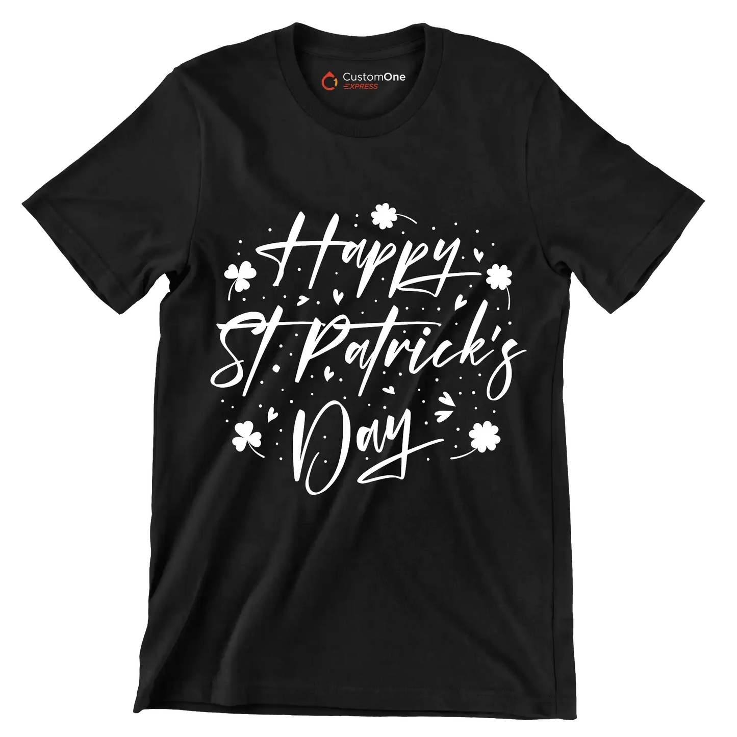Happy St. Patrick's Day - St. Patrick's Day T-Shirt-Black-S-Custom One Express