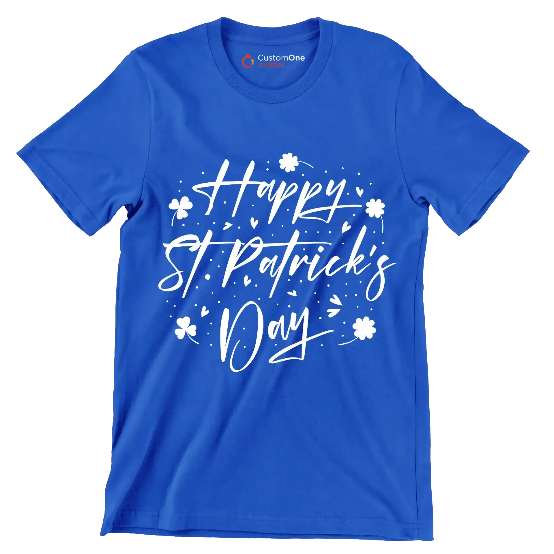 Happy St. Patrick's Day - St. Patrick's Day T-Shirt-Blue-S-Custom One Express
