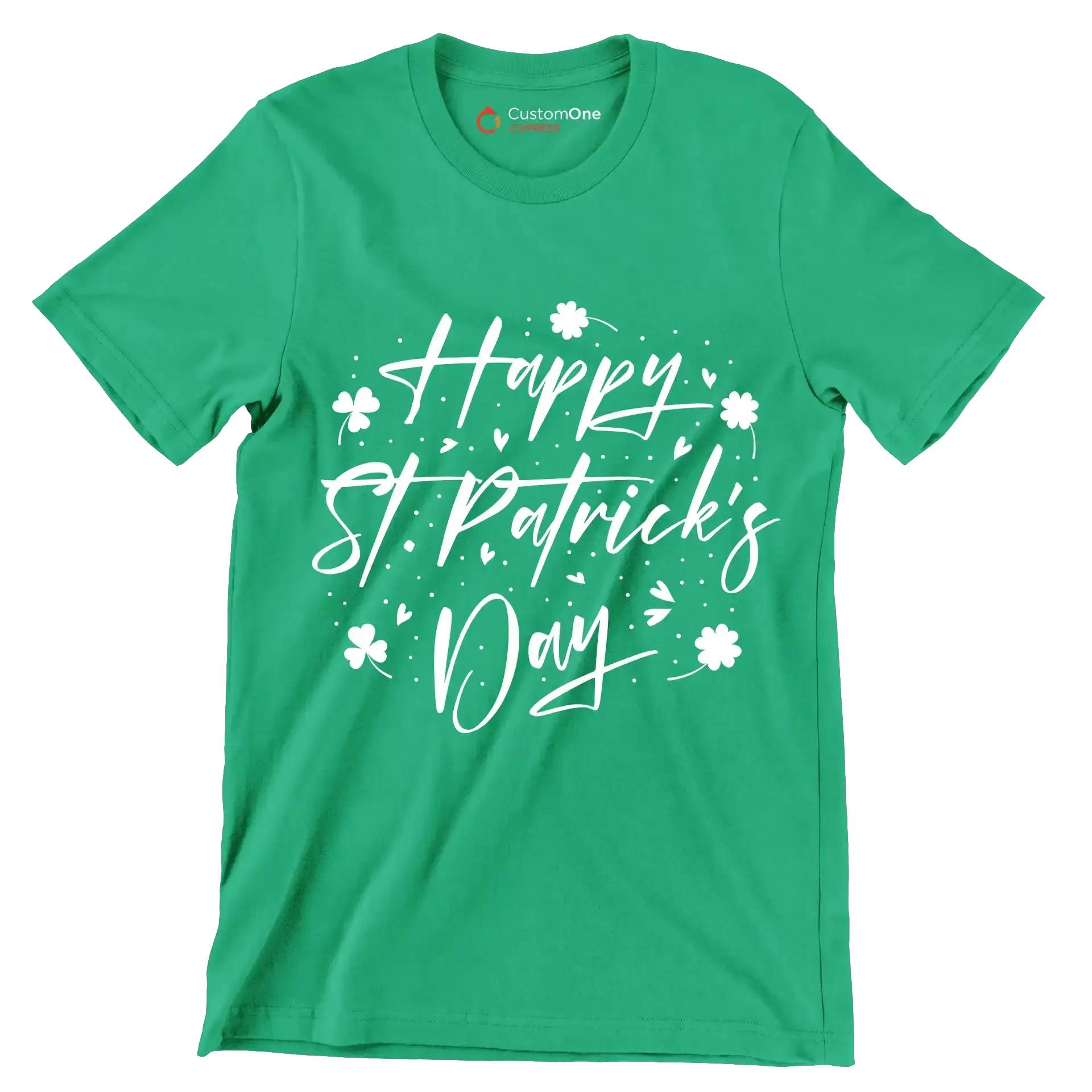 Happy St. Patrick's Day - St. Patrick's Day T-Shirt-Green-S-Custom One Express