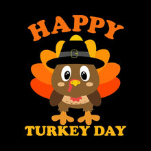 Happy Turkey Day - Thanksgiving Themed T-Shirt-Black-S-Custom One Express