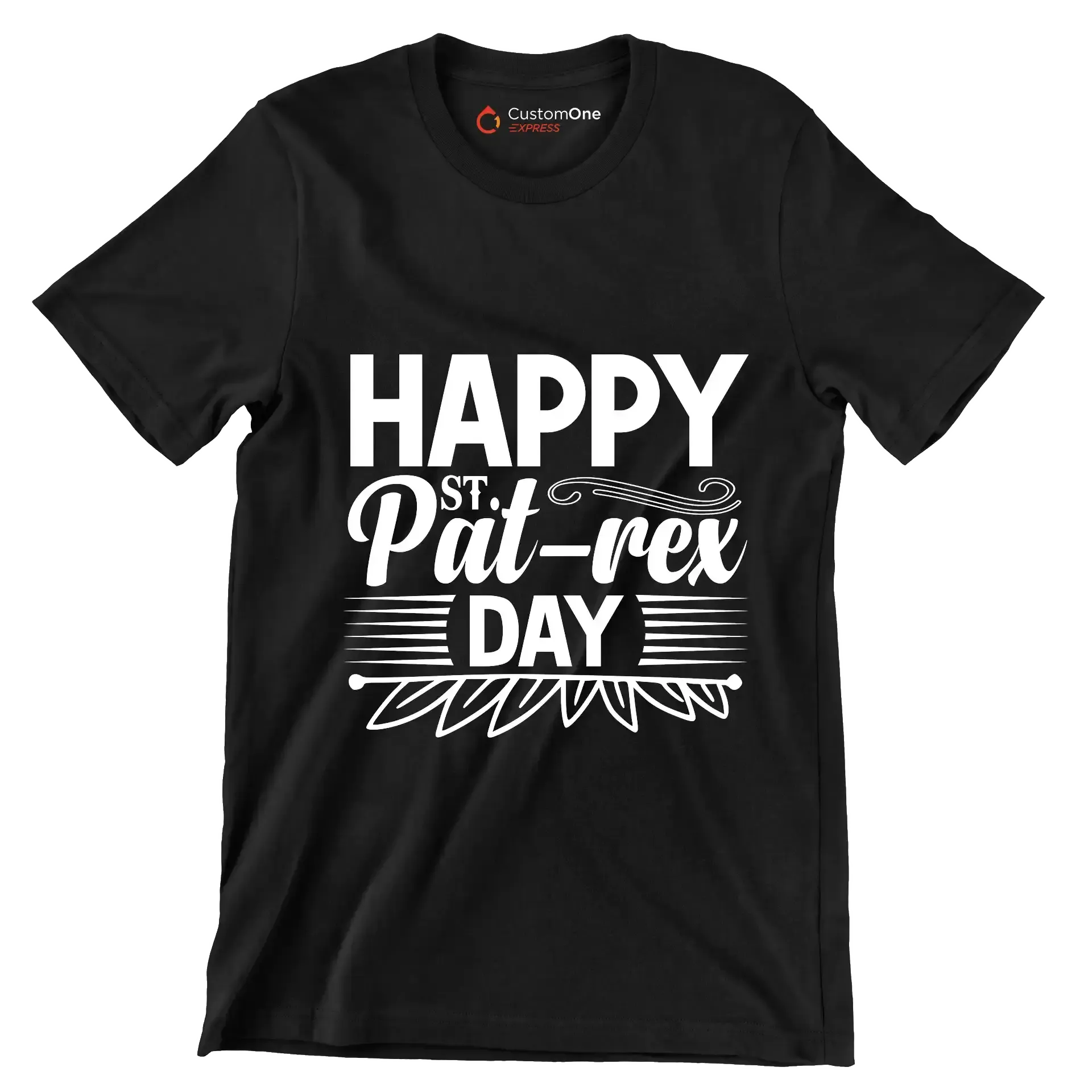 Happy st. Pat-rex day - St. Patrick's Day T-Shirt-Black-S-Custom One Express