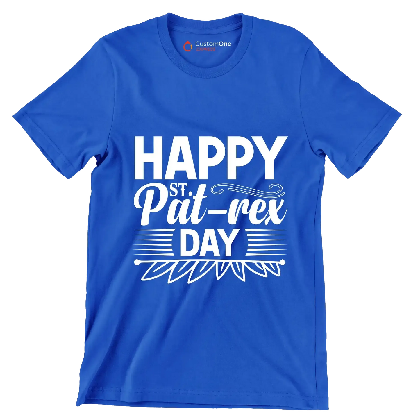 Happy st. Pat-rex day - St. Patrick's Day T-Shirt-Blue-S-Custom One Express