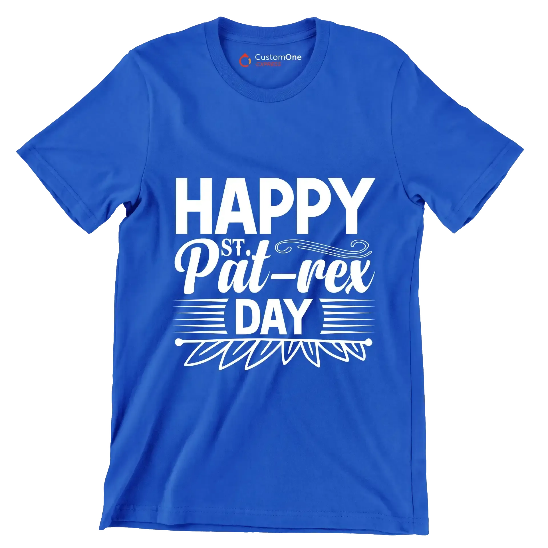 Happy st. Pat-rex day - St. Patrick's Day T-Shirt-Blue-S-Custom One Express