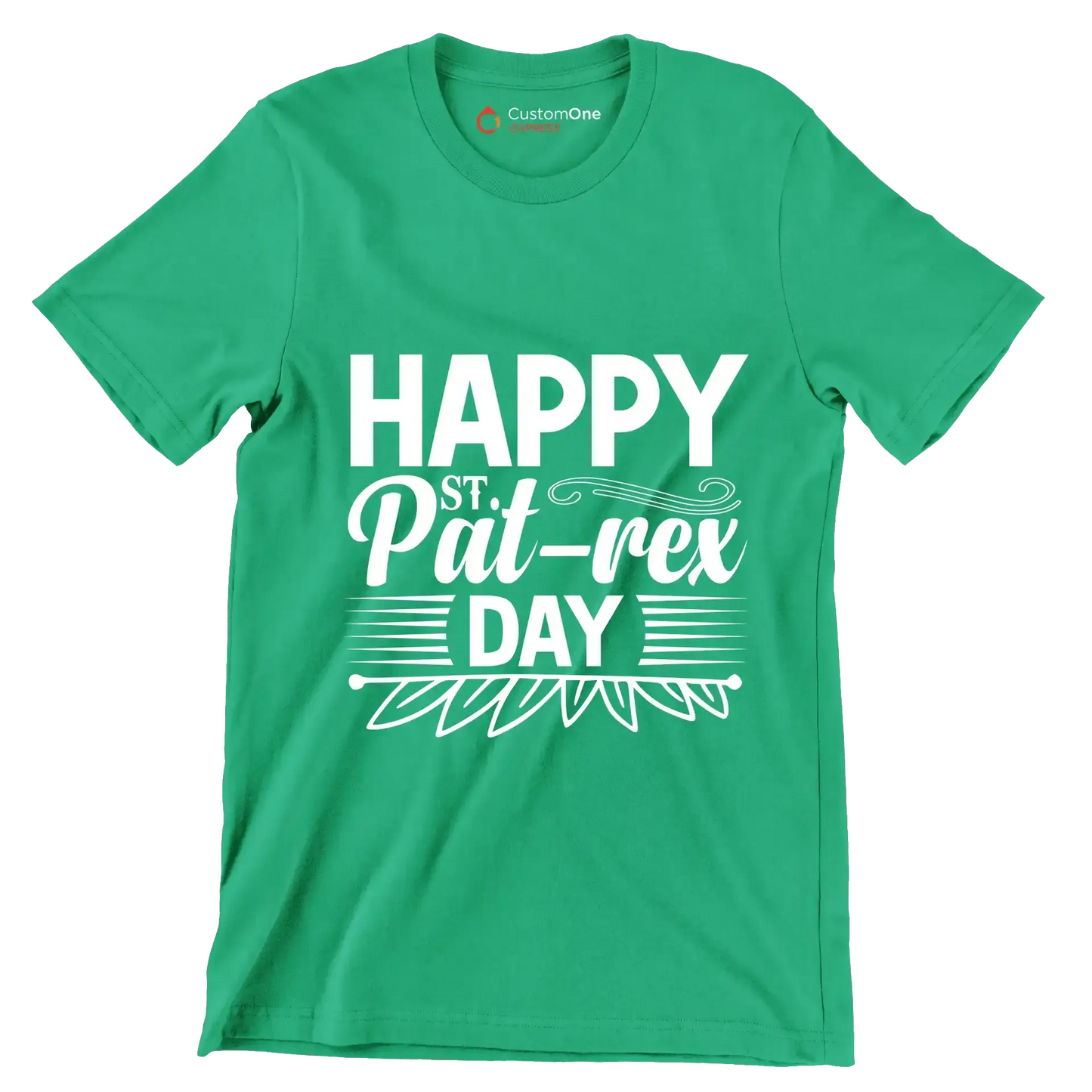 Happy st. Pat-rex day - St. Patrick's Day T-Shirt-Green-S-Custom One Express