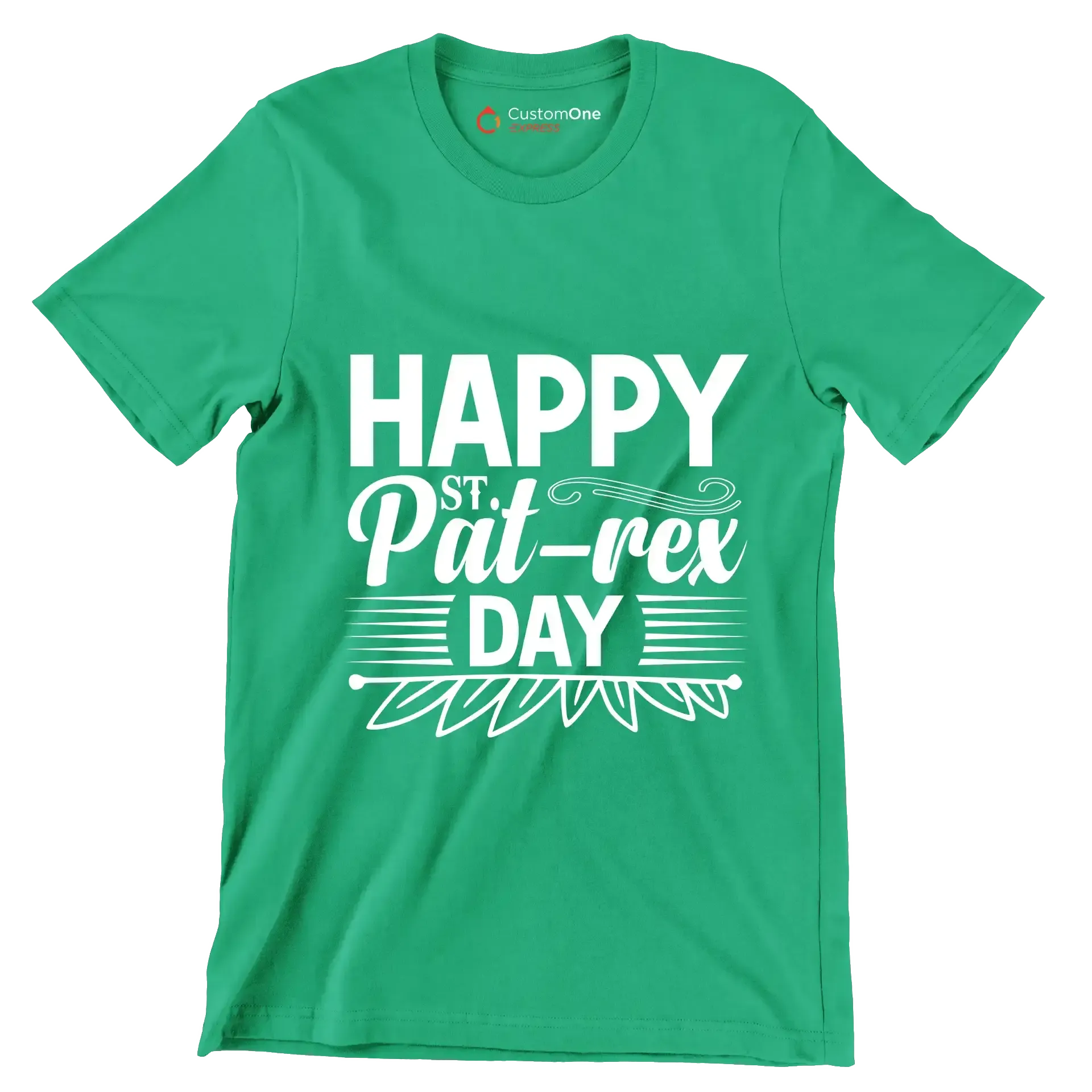 Happy st. Pat-rex day - St. Patrick's Day T-Shirt-Green-S-Custom One Express