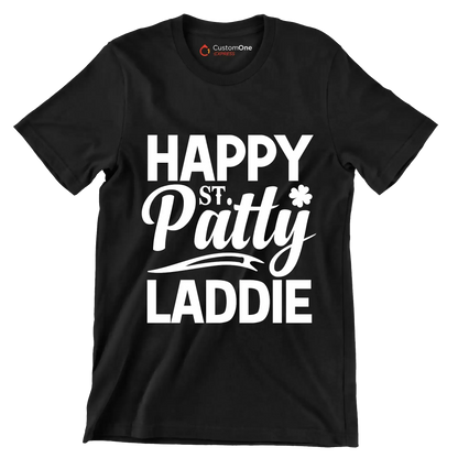 Happy st. Patty laddie - St. Patrick's Day T-Shirt-Black-S-Custom One Express