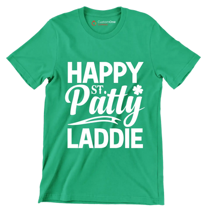 Happy st. Patty laddie - St. Patrick's Day T-Shirt-Green-S-Custom One Express