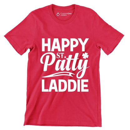 Happy st. Patty laddie - St. Patrick's Day T-Shirt-Red-S-Custom One Express