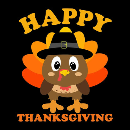 Happy thanksgiving - Thanksgiving Themed T-Shirt-Black-S-Custom One Express