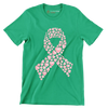 Heart Ribbon - Breast Cancer Awareness T-Shirt-Green-S-Custom One Express