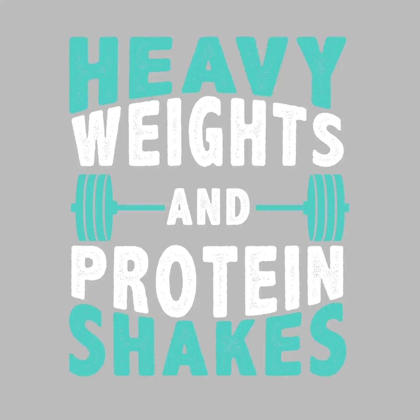 Heavy Weights and Protein Shakes - Gym Themed T-Shirt-Black-S-Custom One Express