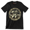 Heroes don't wear capes or tights they wear dog tags and combat boots - Veterans Themed T-Shirt-Black-S-Custom One Express
