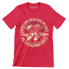 Heroes don't wear capes or tights they wear dog tags and combat boots - Veterans Themed T-Shirt-Red-S-Custom One Express
