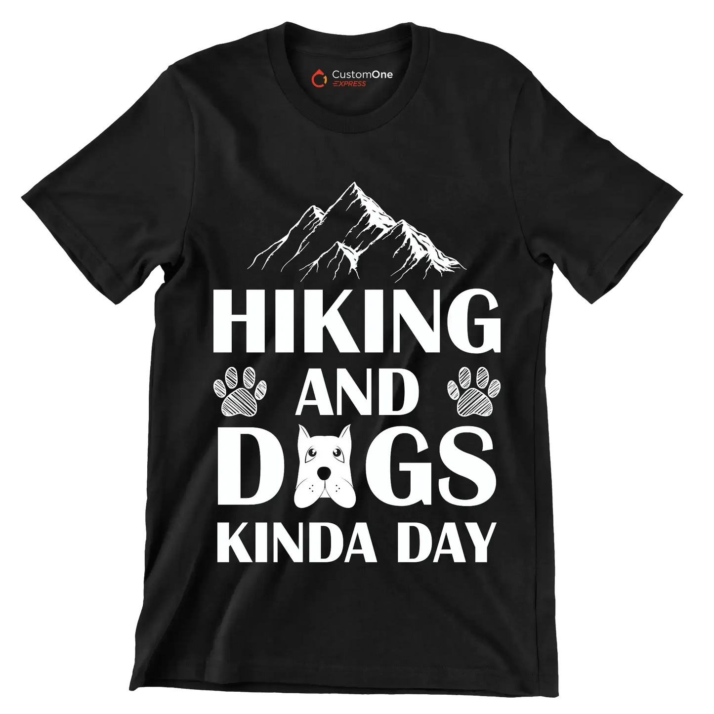 Hiking and dogs kinda day - Dog Themed T-Shirt-Black-S-Custom One Express