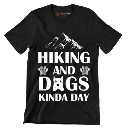 Hiking and dogs kinda day - Dog Themed T-Shirt-Black-S-Custom One Express
