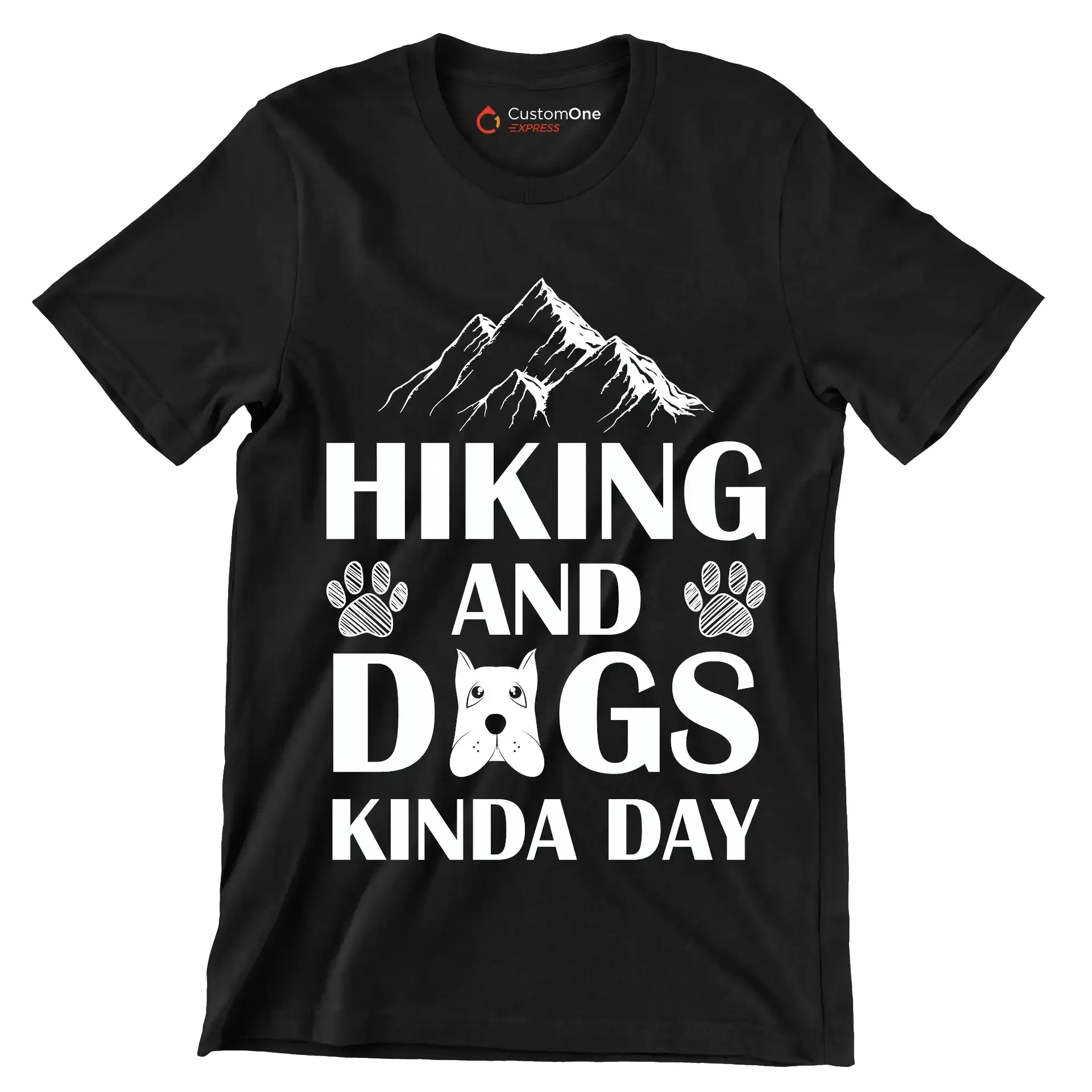 Hiking and dogs kinda day - Dog Themed T-Shirt-Black-S-Custom One Express