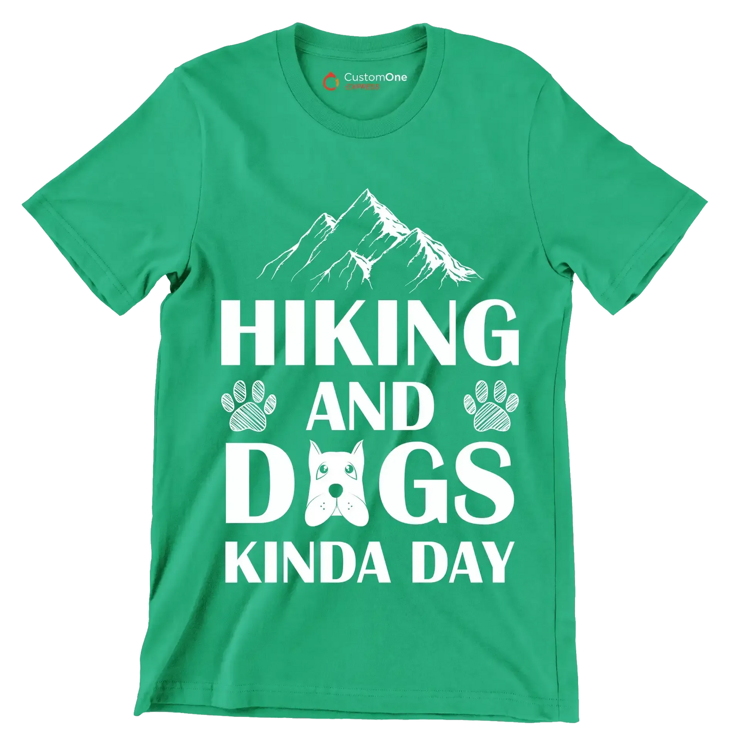 Hiking and dogs kinda day - Dog Themed T-Shirt-Green-S-Custom One Express