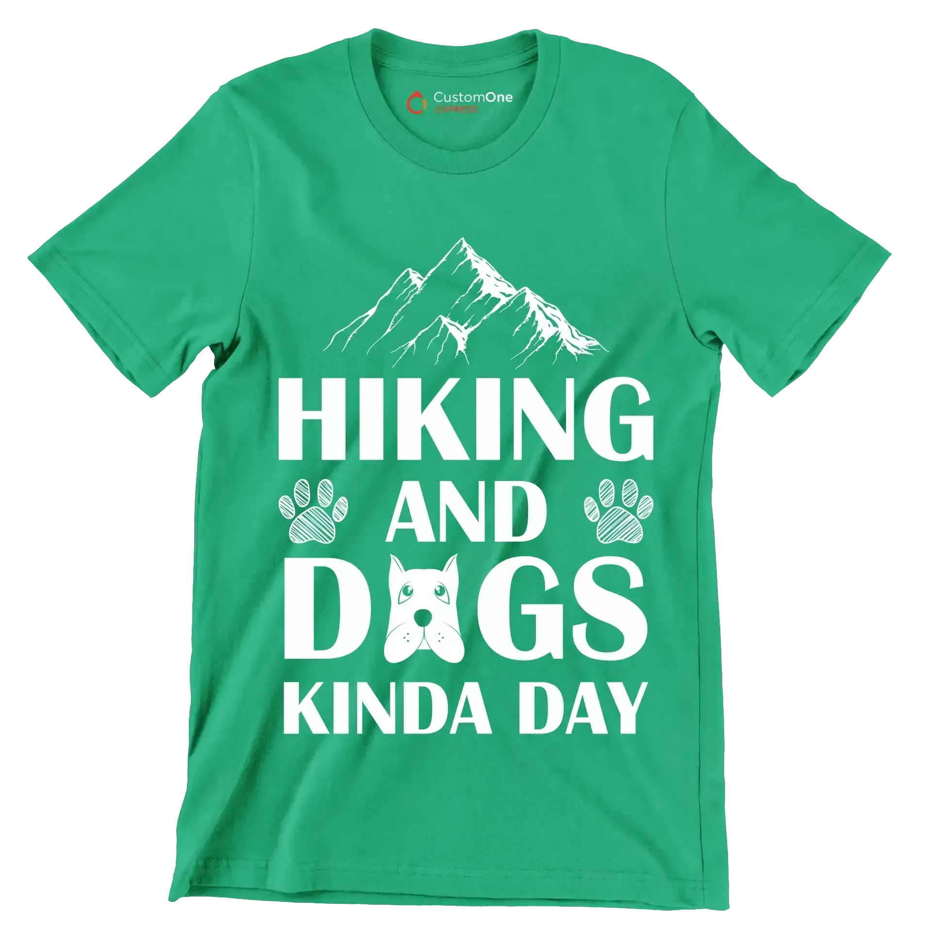 Hiking and dogs kinda day - Dog Themed T-Shirt-Green-S-Custom One Express