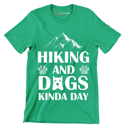 Hiking and dogs kinda day - Dog Themed T-Shirt-Green-S-Custom One Express