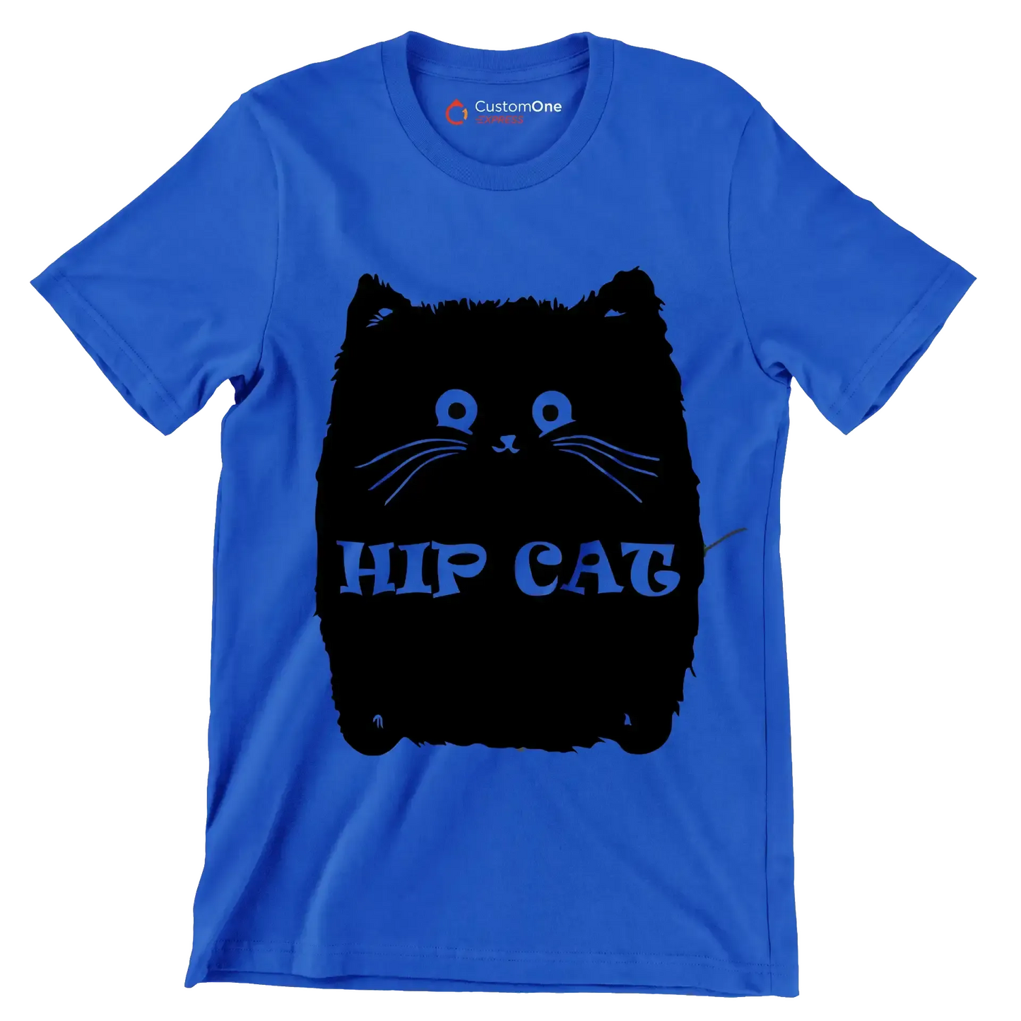 Hip cat - Cat Themed T-Shirt-Blue-S-Custom One Express