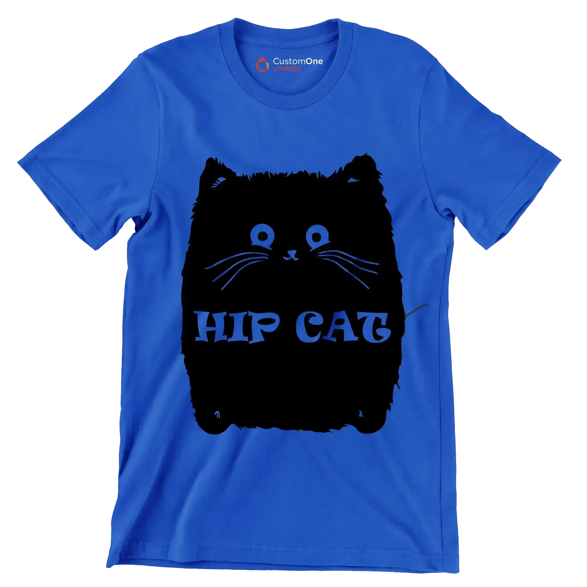 Hip cat - Cat Themed T-Shirt-Blue-S-Custom One Express