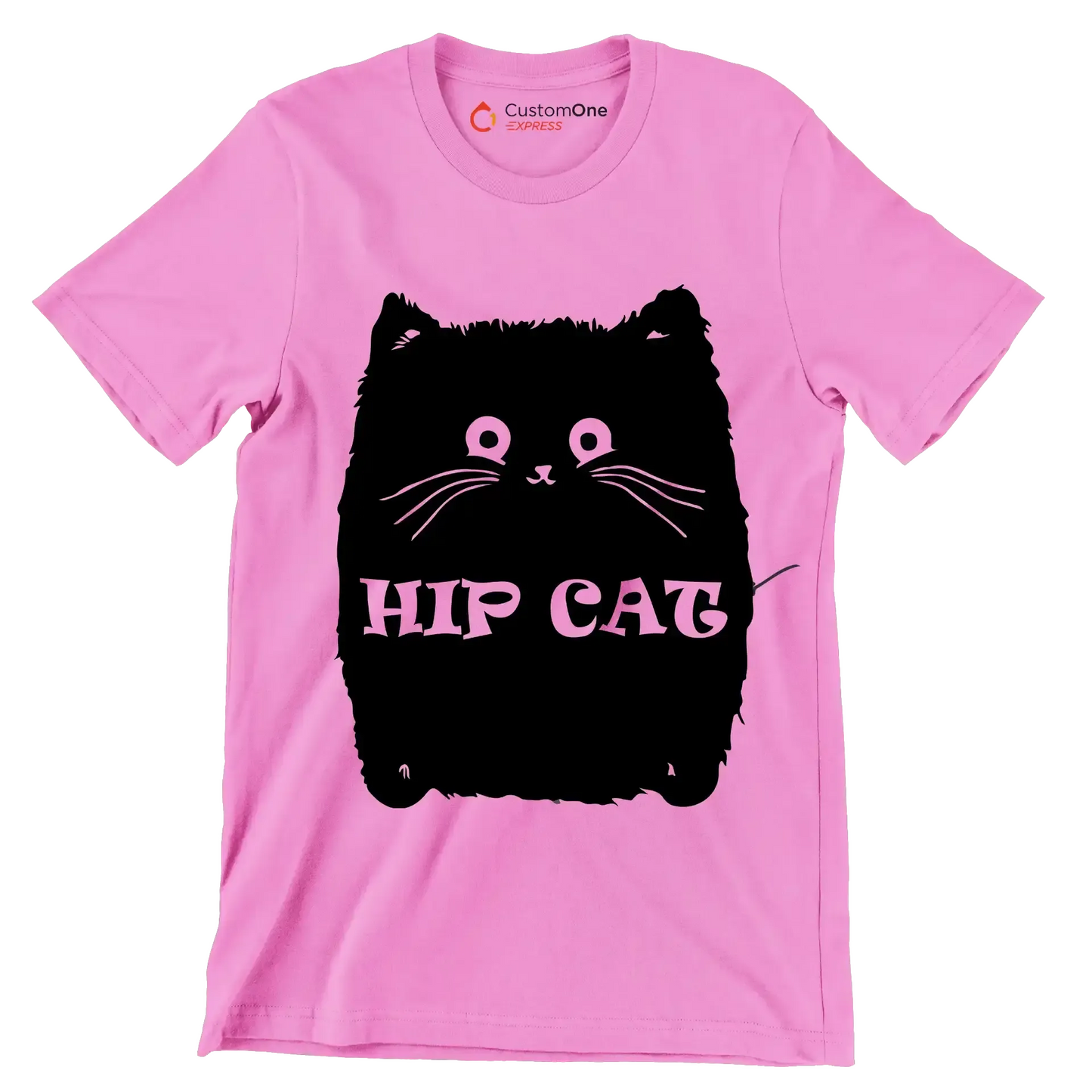 Hip cat - Cat Themed T-Shirt-Pink-S-Custom One Express