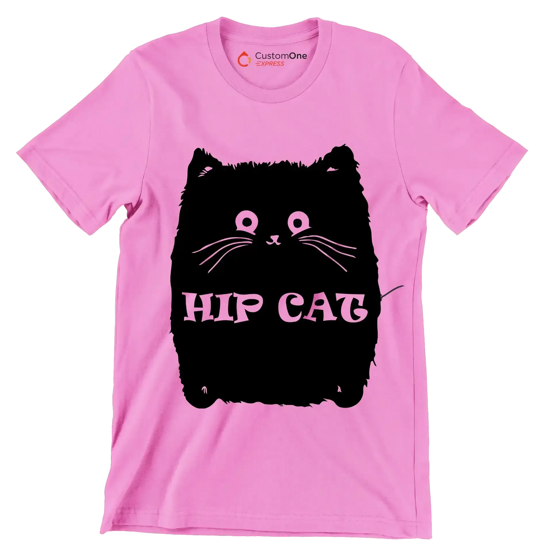 Hip cat - Cat Themed T-Shirt-Pink-S-Custom One Express