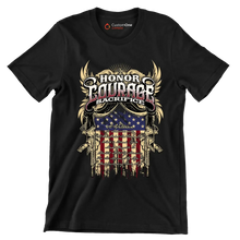 Honor Courage Sacrifice - Veterans Themed T-Shirt-Black-S-Custom One Express