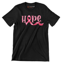 Hope - Breast Cancer Awareness T-Shirt-Black-S-Custom One Express