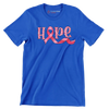 Hope - Breast Cancer Awareness T-Shirt-Blue-S-Custom One Express