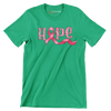 Hope - Breast Cancer Awareness T-Shirt-Green-S-Custom One Express