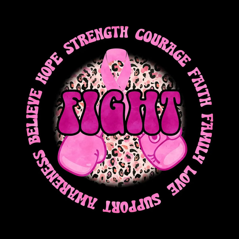 Hope strength courage faith family love support awareness believe fight - Breast Cancer Awareness T-Shirt-Black-S-Custom One Express