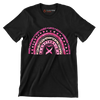 Hope strong fight cure love heal conquer believe - Breast Cancer Awareness T-Shirt-Black-S-Custom One Express