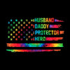 Husband Daddy Protector Hero - Father’s Day T-Shirt-Black-S-Custom One Express