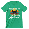 Huskies are my spirit animal - Dog Themed T-Shirt-Green-S-Custom One Express