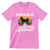 Huskies are my spirit animal - Dog Themed T-Shirt-Pink-S-Custom One Express