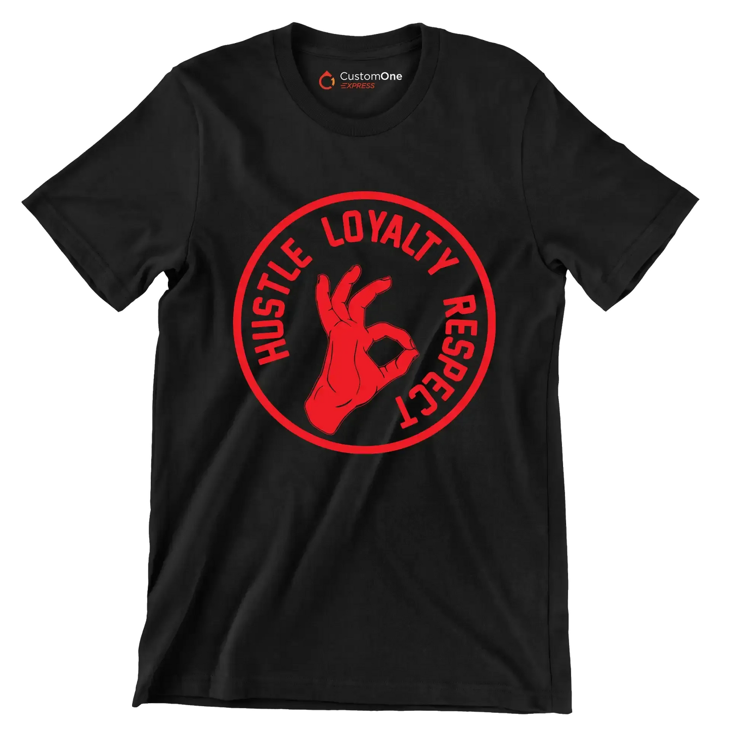 Hustle Loyalty Respect - Motivational Themed T-Shirt-Black-S-Custom One Express