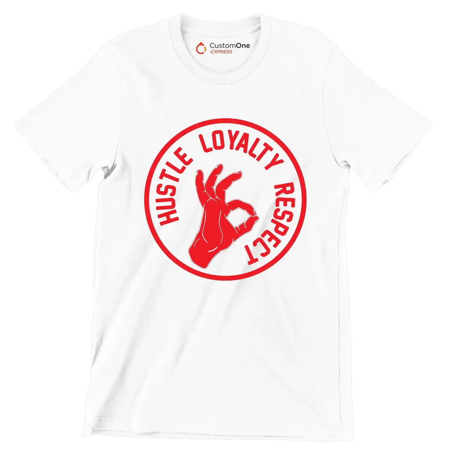 Hustle Loyalty Respect - Motivational Themed T-Shirt-White-S-Custom One Express