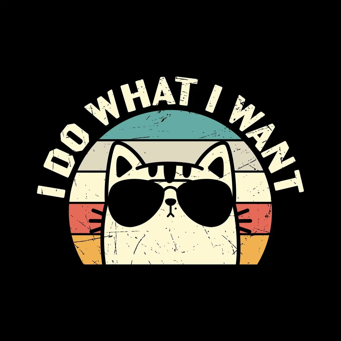I Do What I Want - Cat Themed T-Shirt-Black-S-Custom One Express