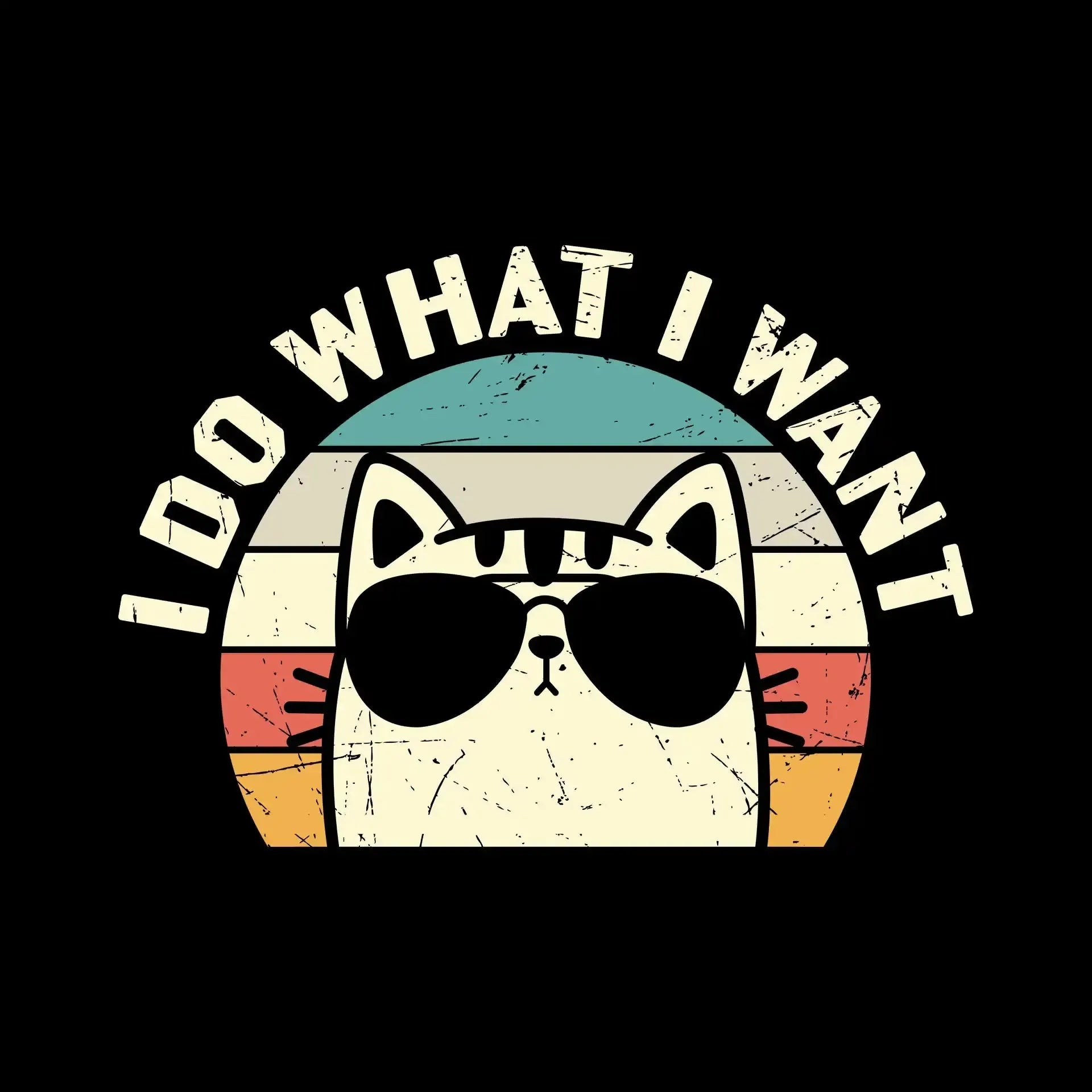 I Do What I Want - Cat Themed T-Shirt-Black-S-Custom One Express