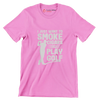 I JUST WANT TO SMOKE CIGARS & PLAY GOLF - Golf Themed T-Shirt-Pink-S-Custom One Express