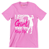 I KNOW I PLAY LIKE A GIRL TRY TO KEEP UP - Golf Themed T-Shirt-Pink-S-Custom One Express