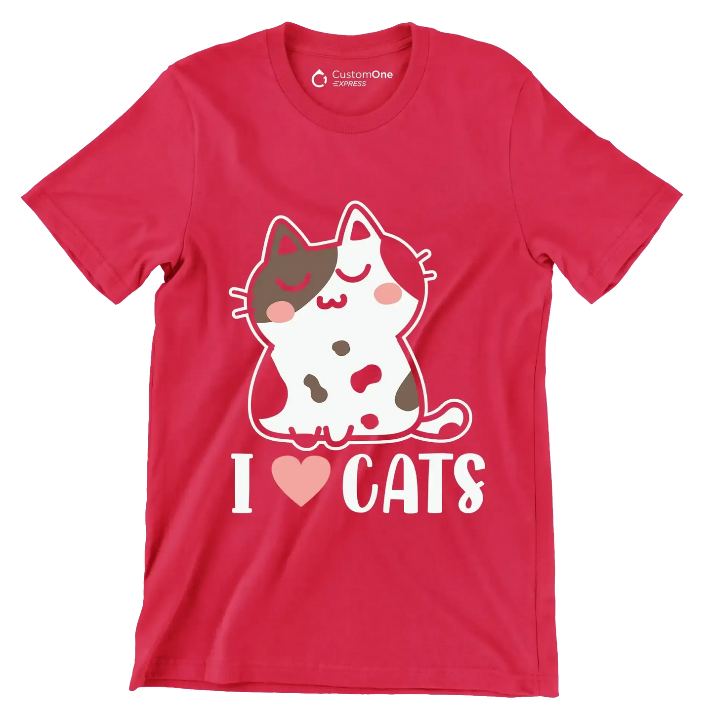 I Love Cats Cat lover - Cat Themed T-Shirt-Black-S-Custom One Express