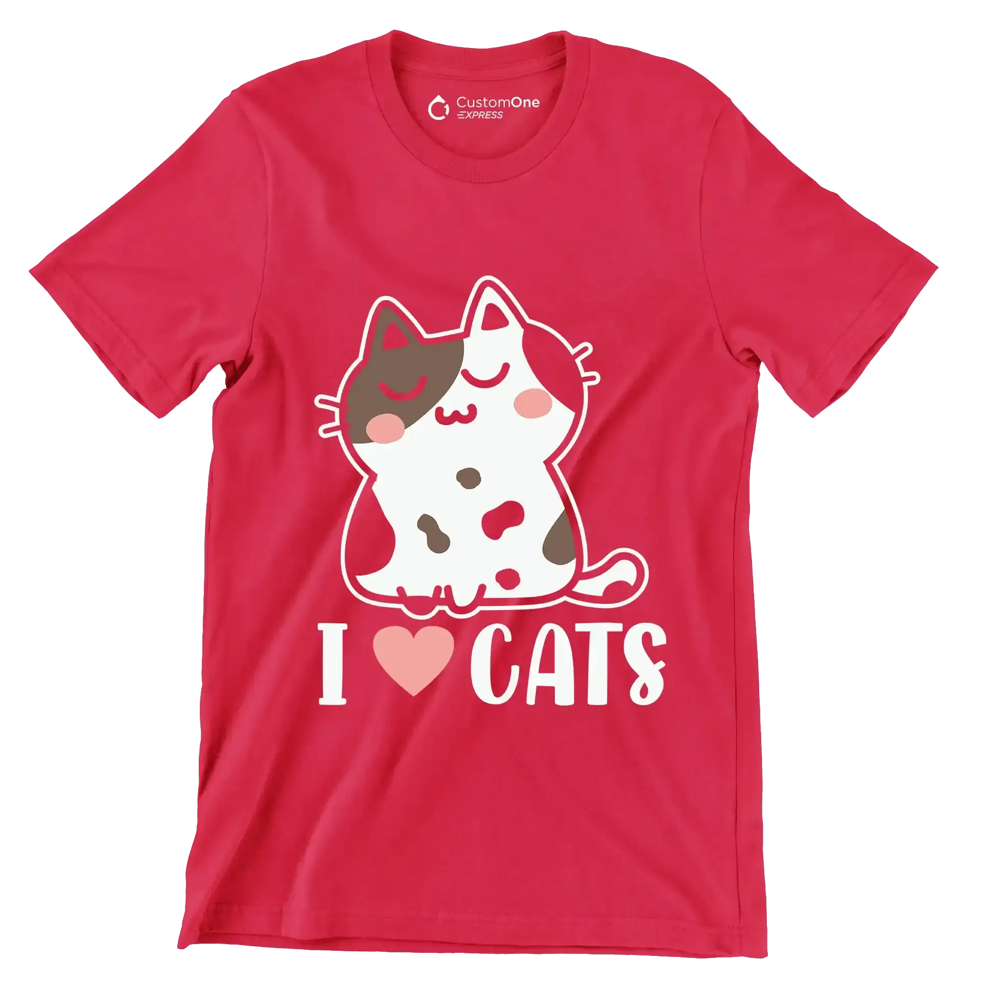 I Love Cats Cat lover - Cat Themed T-Shirt-Black-S-Custom One Express