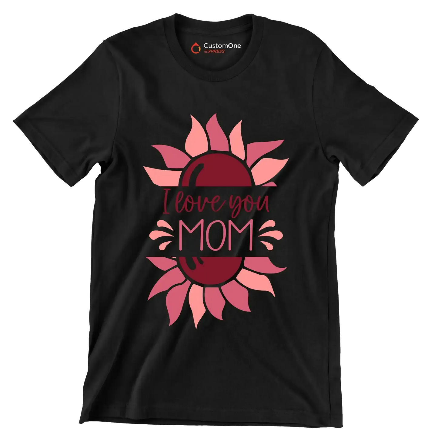 I Love Mom - Mother’s Day T-Shirt-Black-S-Custom One Express