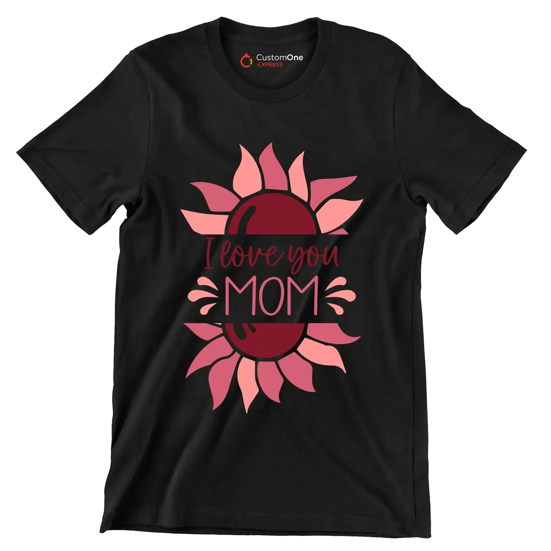 I Love Mom - Mother’s Day T-Shirt-Black-S-Custom One Express