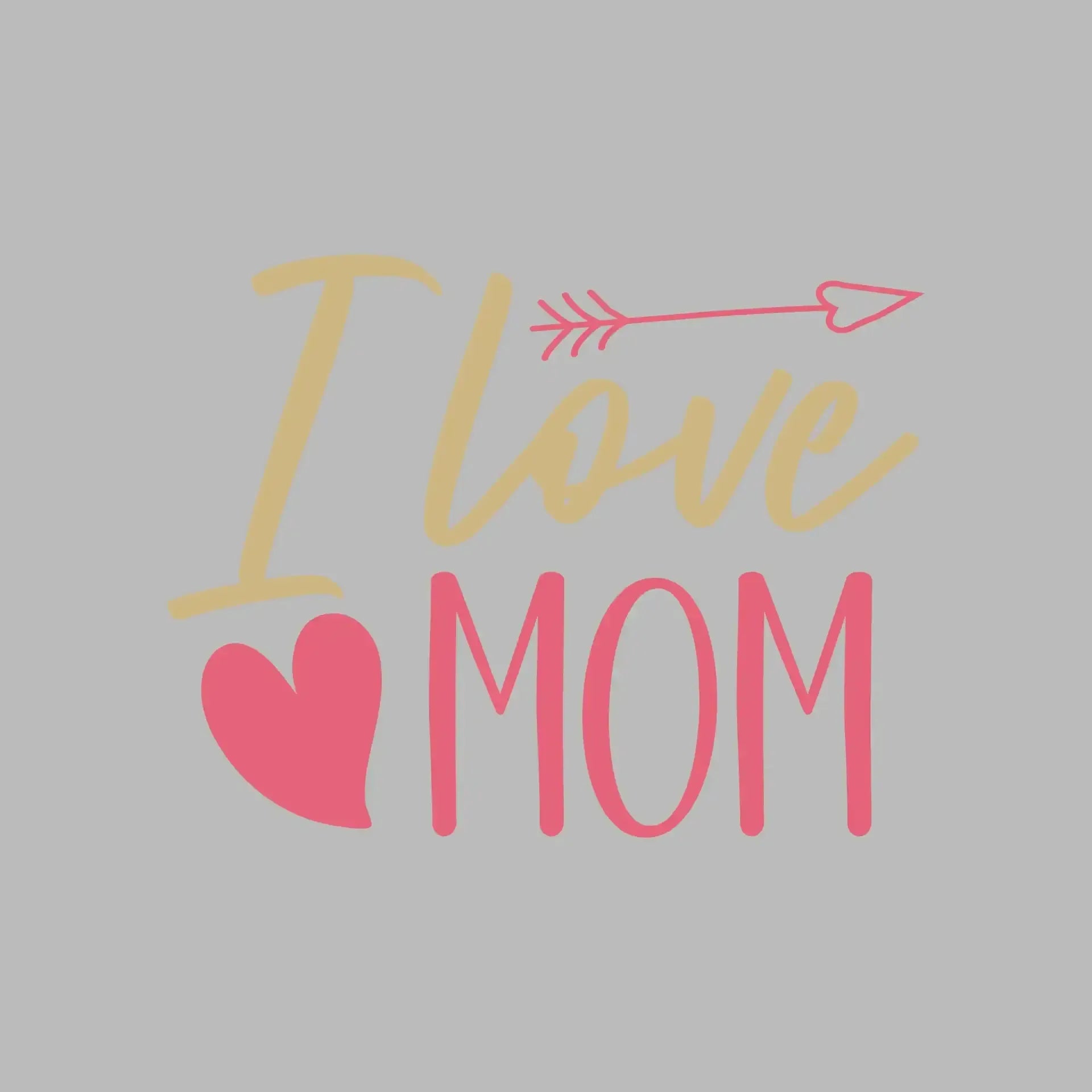 I Love Mom - Mother’s Day T-Shirt-Black-S-Custom One Express