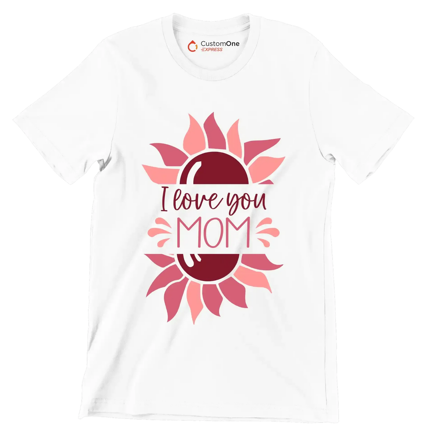 I Love Mom - Mother’s Day T-Shirt-White-S-Custom One Express