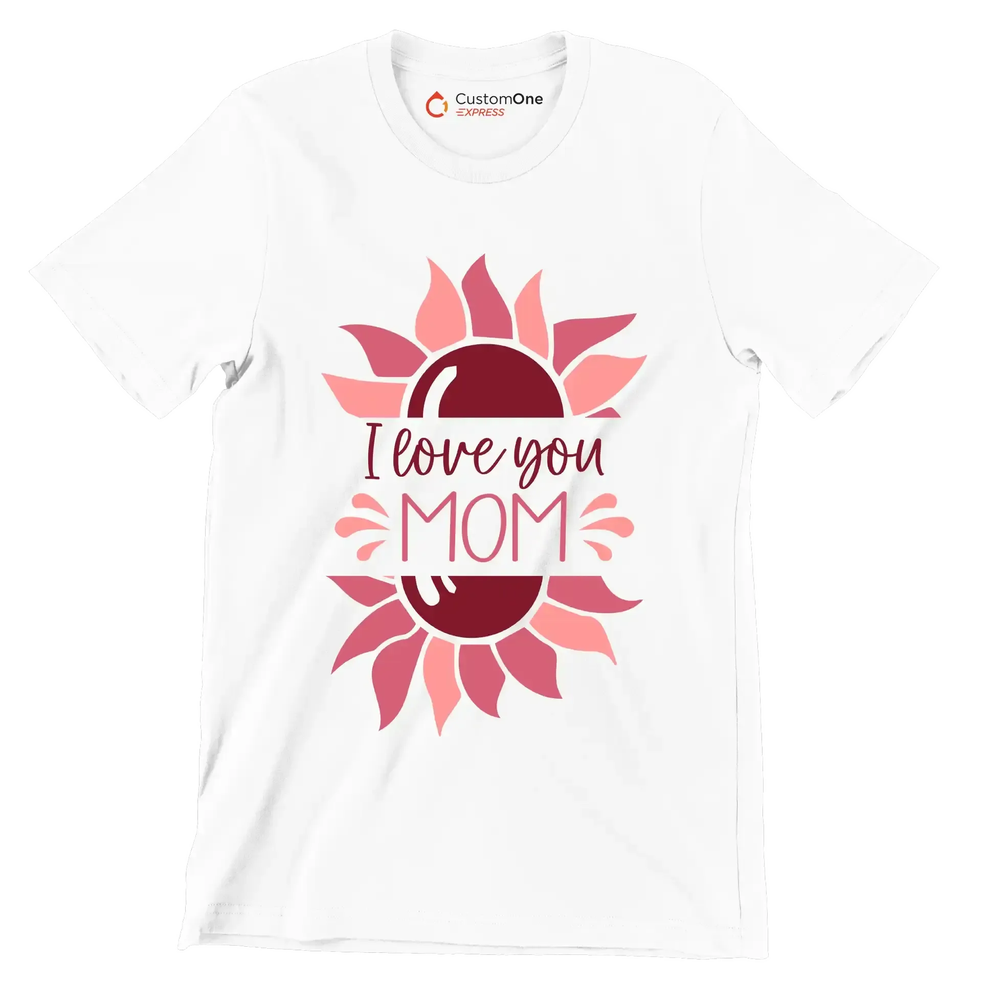 I Love Mom - Mother’s Day T-Shirt-White-S-Custom One Express